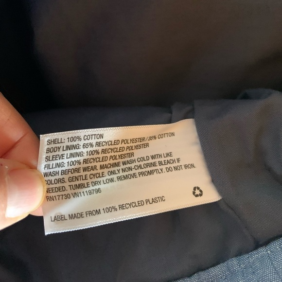 NWOT Denim Zip Up Varsity Blue Jacket w Thick Lining Kids L (12/14) - Picture 8 of 9